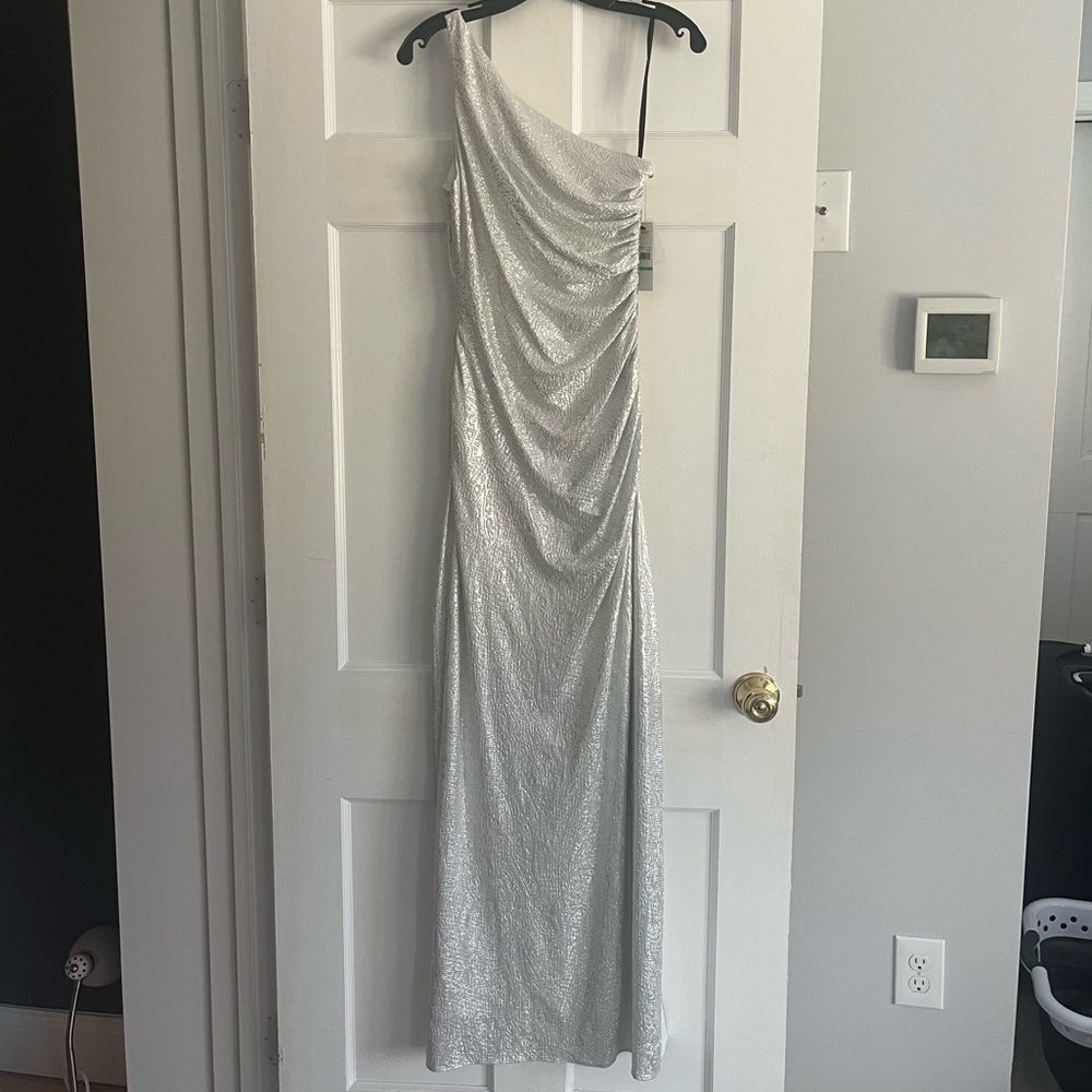 Laundry by Shelli Segal Silver Gown